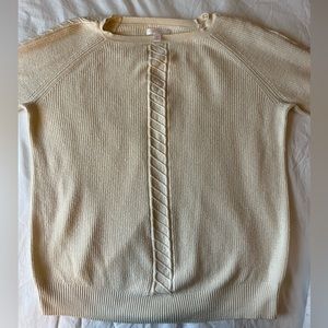 LC Lauren Conrad Cream Crew Neck Sweater Size Small
